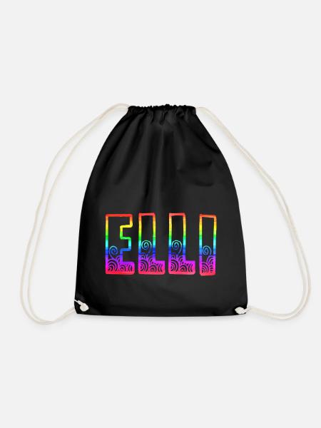 elli rs regenbogen - Turnbeutel - Schwarz