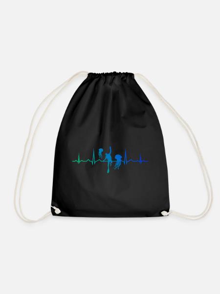 Damen Taucher Herren Tauchen Scuba Taucher - Turnbeutel - Schwarz