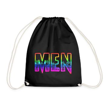 hommes rs arc-en-ciel - Sac de sport léger - noir - Devant