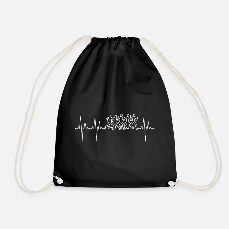 Marathon Elektrokardiogramm EKG Marathon - Turnbeutel - Schwarz