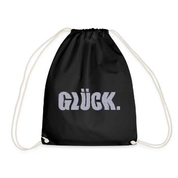glück - Turnbeutel - Schwarz - Vorne