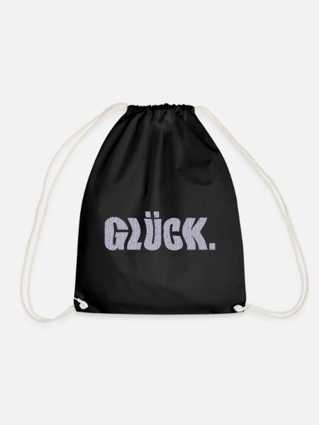 glück - Turnbeutel - Schwarz