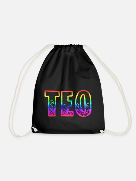 teo rs regenbogen - Turnbeutel - Schwarz