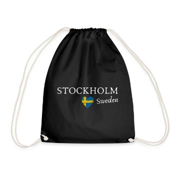 J’adore Stockholm Suède - Sac de sport léger - noir - Devant
