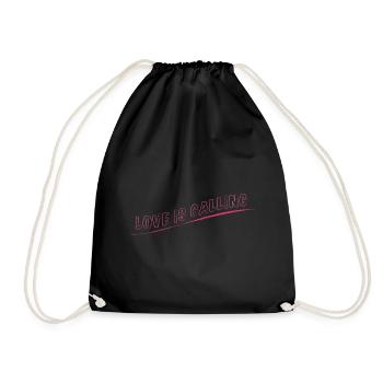 Love is Calling - Drawstring Bag - black - Front