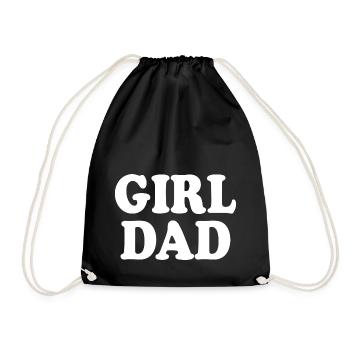 Girl dad - Turnbeutel - Schwarz - Vorne