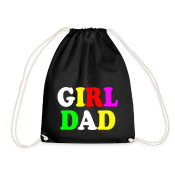 Girl dad - Turnbeutel - Schwarz - Vorne