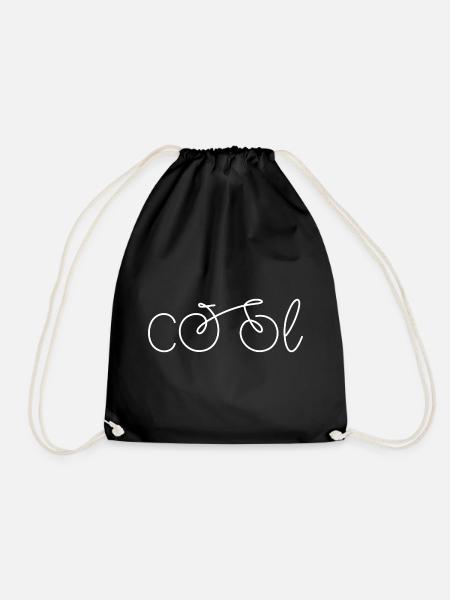 Lustige Fahrrad Sprüche - Turnbeutel - Schwarz