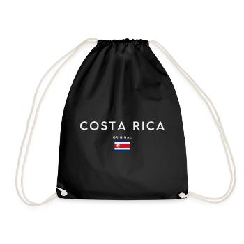 Costa Rica Flagge, Costa Rica Stolz - Turnbeutel - Schwarz - Vorne