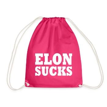 Elon sucks - Turnbeutel - Fuchsia - Vorne