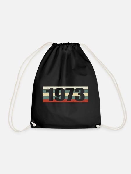 1973 Jahrgang 1973 Geschenk 1973 Geburtstag 1973 - Turnbeutel - Schwarz