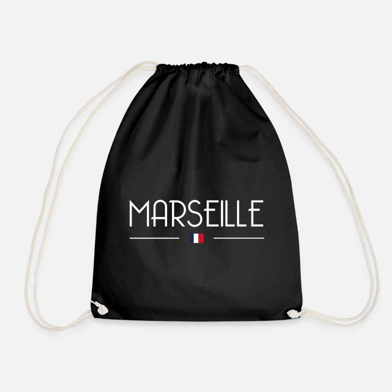 Marseille - Drawstring Bag - black