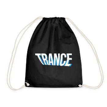 trance music logo design. - Drawstring Bag - black - Front