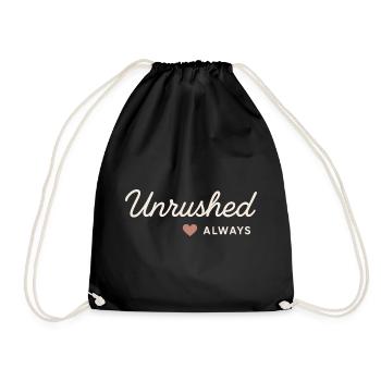 Calm is rebellion. Soft Life Self Care - Drawstring Bag - black - Front