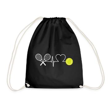 Joueur de tennis Heartbeat - Sac de sport léger - noir - Devant