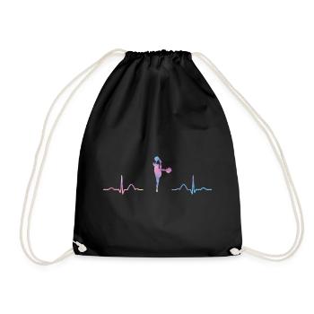 Cheerleader Cheer Mom Cheerleading - Drawstring Bag - black - Front