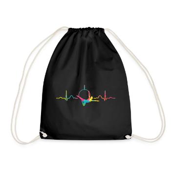 Aerialist Heartbeat Aerial Ring Lyra Luftring - Turnbeutel - Schwarz - Vorne