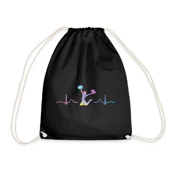 Cheerleader Cheer Mom Cheerleading - Drawstring Bag - black - Front