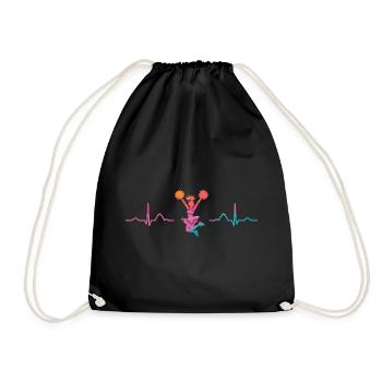 Cheerleader Cheer Mom Cheerleading - Drawstring Bag - black - Front