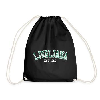 Ljubljana Est. 1966 - Drawstring Bag - black - Front