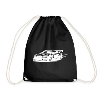 Car Racing Car - Drawstring Bag - black - Front