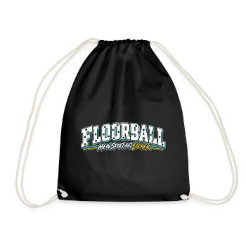 Floorball Löcher Humor Design - Turnbeutel - Schwarz - Vorne