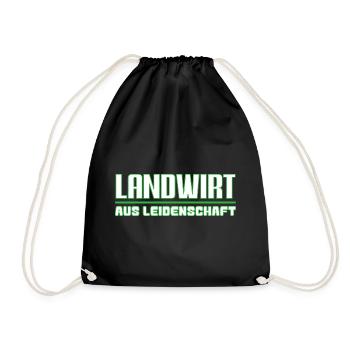 Landwirt aus Leidenschaft - Turnbeutel - Schwarz - Vorne