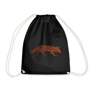 Fox Doodle Couleurs Renards Forestier - Sac de sport léger - noir - Devant