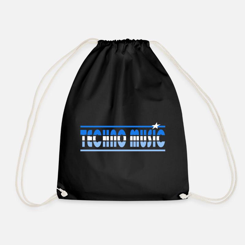 Techno Music Retro - Sac de sport léger - noir