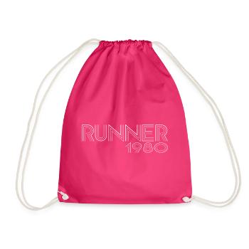 Runner - Drawstring Bag - fuchsia - Front