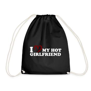 J’adore mon design de petite amie sexy - Sac de sport léger - noir - Devant