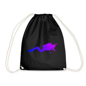 Scuba Diver Damen Free Dive Diver Scuba Taucher - Turnbeutel - Schwarz - Vorne