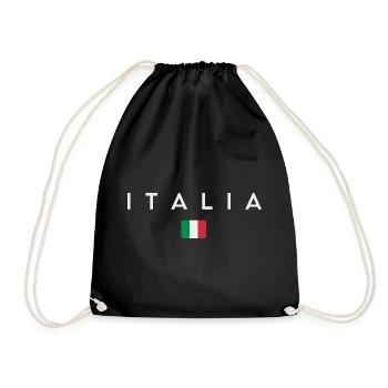 Drapeau de l’Italie, fierté italienne - Sac de sport léger - noir - Devant