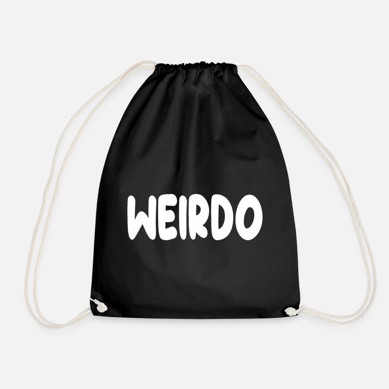 Weirdo - Drawstring Bag - black