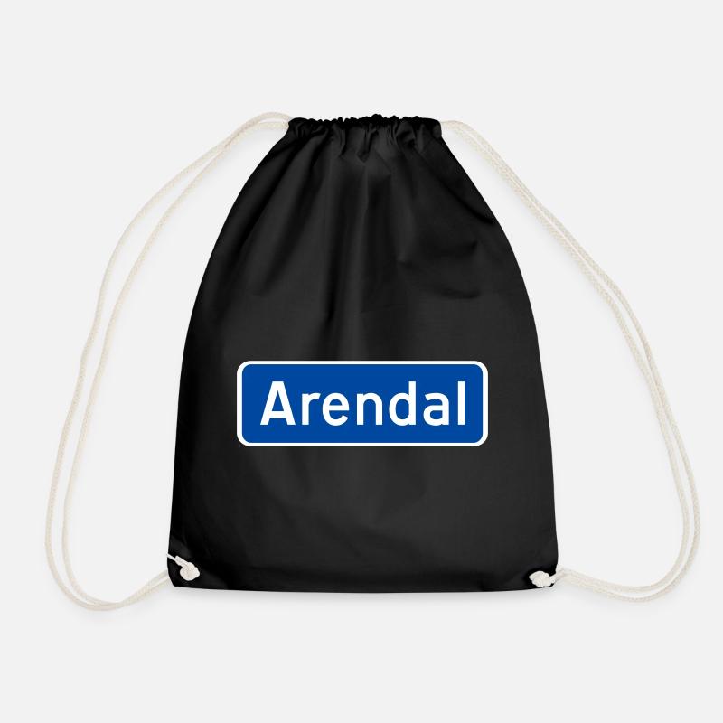 Arendal - Drawstring Bag - black