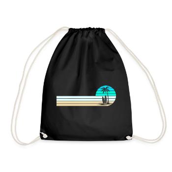 Horizon de la plage - Sac de sport léger - noir - Devant