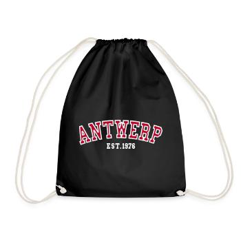 Antwerp Est. 1976 - Drawstring Bag - black - Front