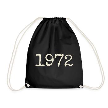 1972 Birthday Gift - Awesome since 1972 - Drawstring Bag - black - Front