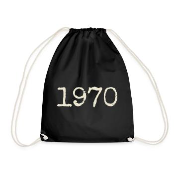 Geburtstagsgeschenk 1970 – Großartig seit 1970 - Turnbeutel - Schwarz - Vorne