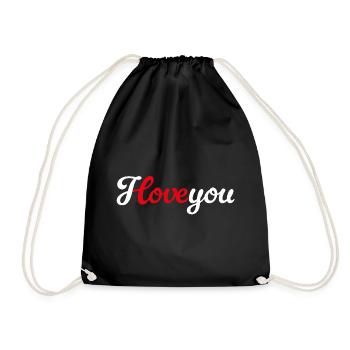 Je t’aime. Mariage en mariage avec amour. Demande en mariage - Sac de sport léger - noir - Devant