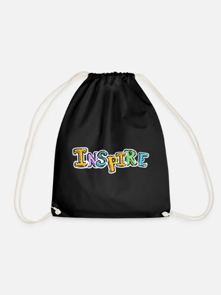 Inspiriertes Graffiti Color Pop - Turnbeutel - Schwarz