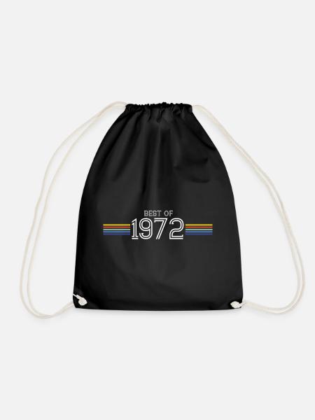 Best Of 1972 Funny Gift T-Shirt - Turnbeutel - Schwarz