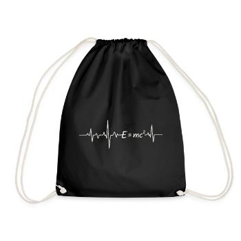 I Love Physics Theory of Relativity E=mc² - Drawstring Bag - black - Front