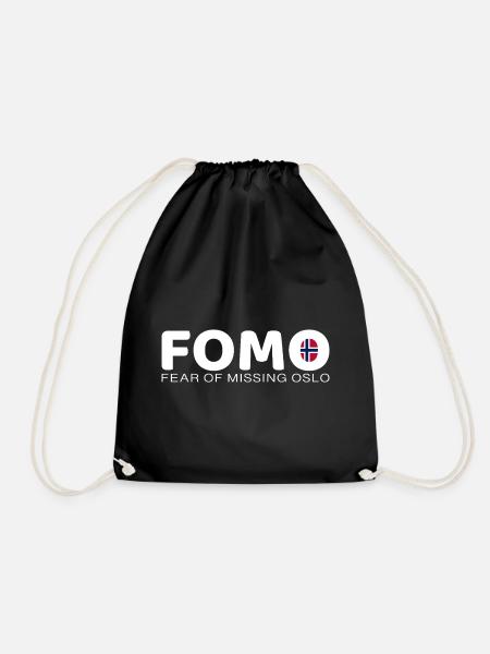 FOMO Oslo - Turnbeutel - Schwarz