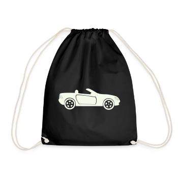 Auto Cabrio - Turnbeutel - Schwarz - Vorne