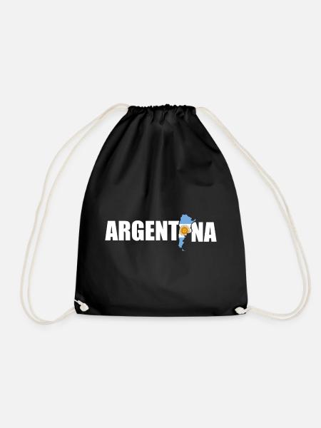 Argentinien - Turnbeutel - Schwarz