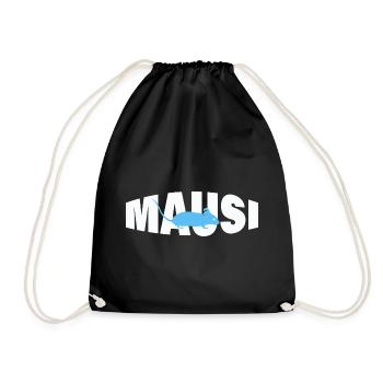 MAUSI - Turnbeutel - Schwarz - Vorne
