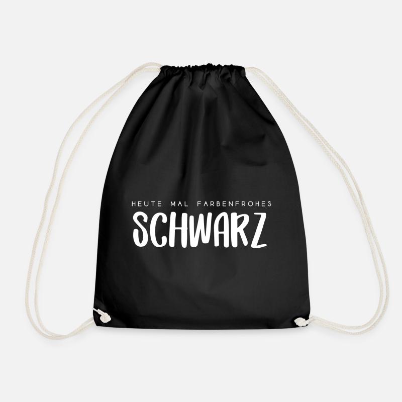 Farbenfrohes Schwarz Typo - Turnbeutel - Schwarz