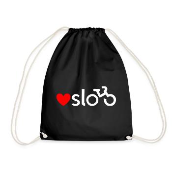 Autocollant Oslo Bicycle Love (blanc) - Sac de sport léger - noir - Devant