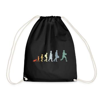 Vintage Rugby Evolution - Drawstring Bag - black - Front